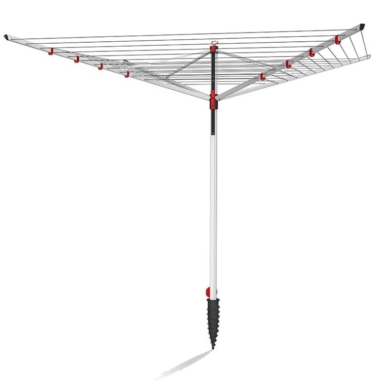 Vileda Sun Lift Plus 60 tørresnor - sort/hvid aluminium, 60 m