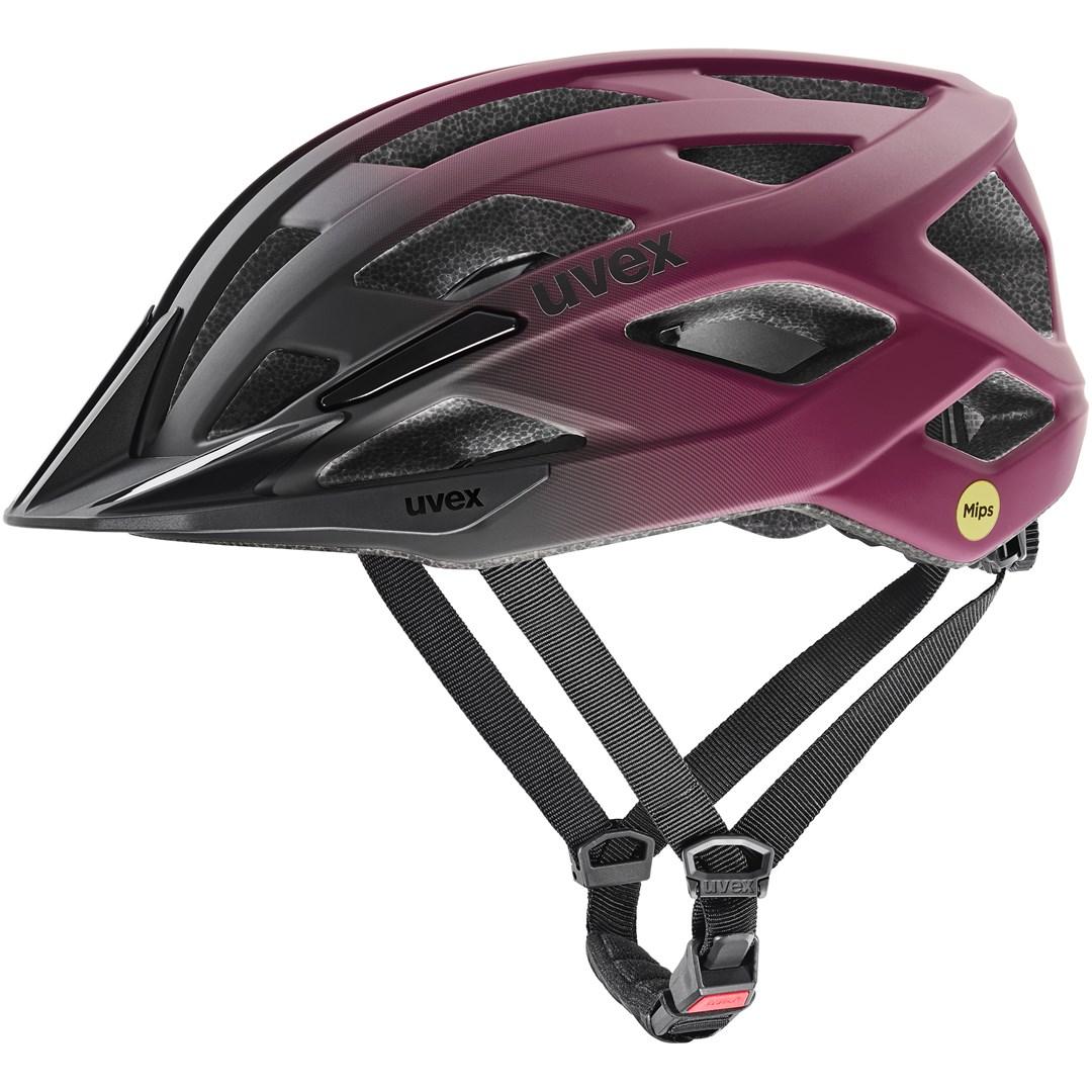 uvex i-vo 2 MIPS cykelhjelm 56-60 cm - tranebær/sort mat