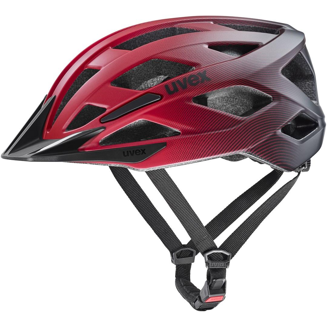 uvex i-vo 2 cykelhjelm 56-60 cm - rød/sort mat