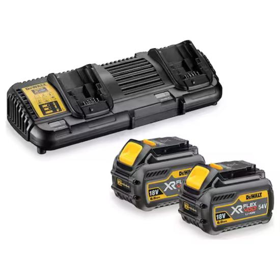 DeWALT DCB132T2 Starterkit – XR dobbeltoplader + 2 x 18V/54V FlexVolt 6,0 Ah batterier billede
