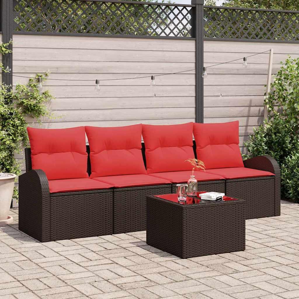 Havesofa Sæt Brun 55 x 55 x 37 cm polyrattan
