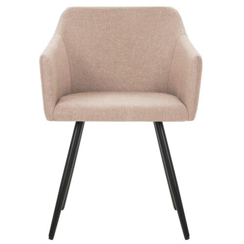 Spisebordsstole 6 stk. gråbrun stof