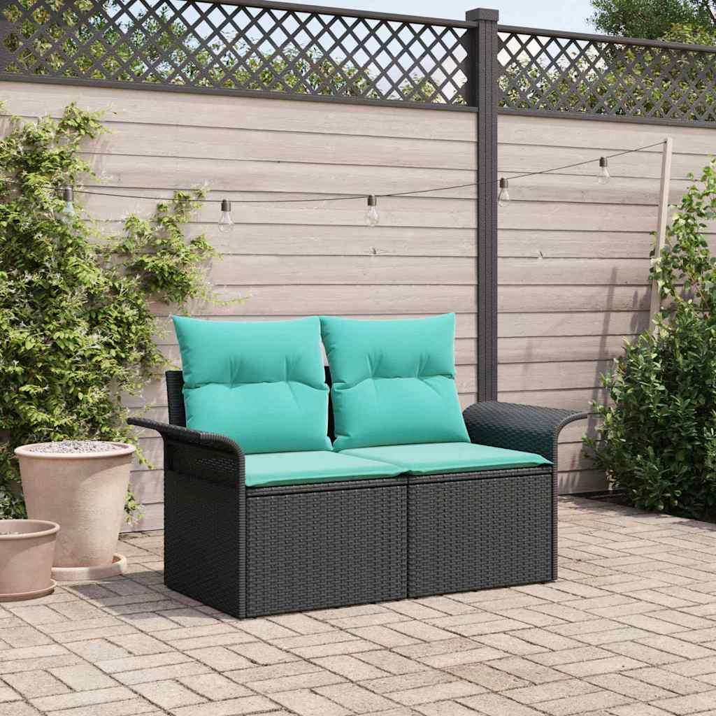 Havemøbelsofa med pude 141 x 62 x 69 cm polyrattan