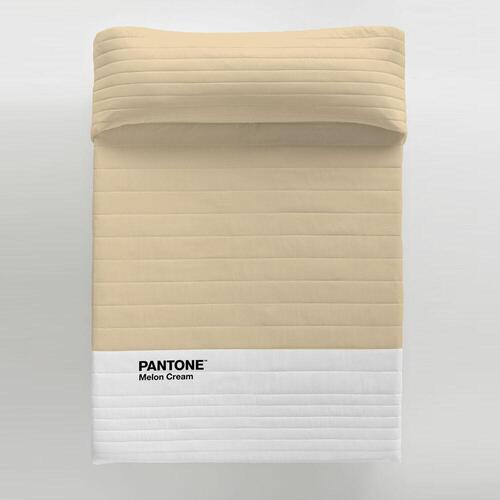 Sengetæppe (vattæppe) Melon Cream Pantone UK king size seng (250 x 260 cm)