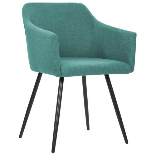 Spisebordsstole 6 stk. grøn stof