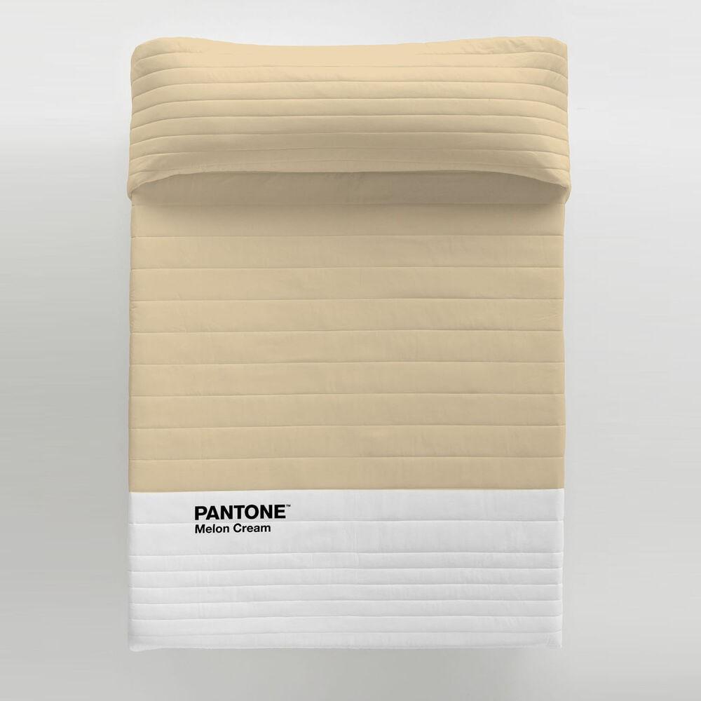 Sengetæppe (vattæppe) Melon Cream Pantone UK super king size seng (270 x 260 cm)