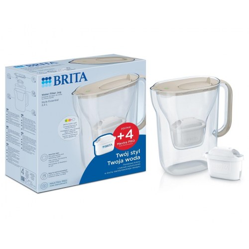 BRITA Style Essential vandfilterkande + 4 Maxtra Pro Pure Performance filtre - sand