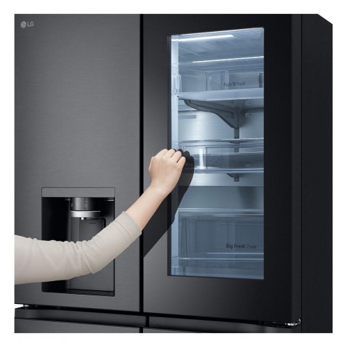 LG InstaView GMG960EVJE multidoor køleskab/fryser – fritstående 638 l – sort stål