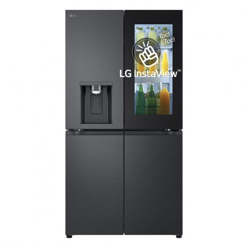 LG InstaView GMG960EVJE multidoor køleskab/fryser – fritstående 638 l – sort stål