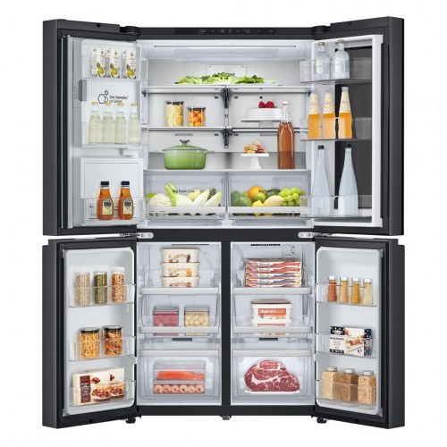 LG InstaView GMG960EVJE multidoor køleskab/fryser – fritstående 638 l – sort stål