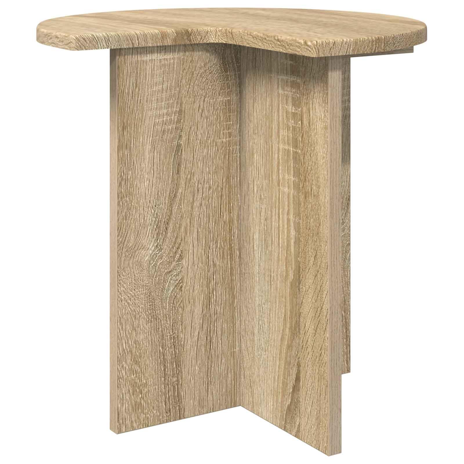 Sidebord med opbevaring Sonoma-eg Ø 39 x 38 cm Konstrueret træ