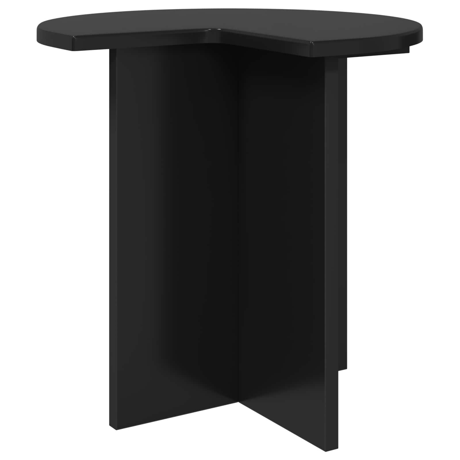 Sidebord med opbevaring Sort eg Ø 39 x 38 cm Konstrueret træ