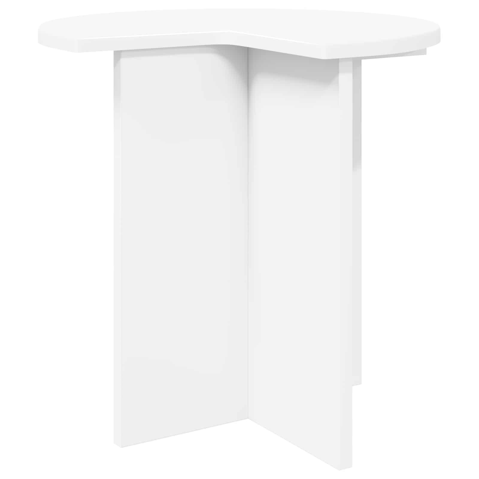 Sidebord med opbevaring Hvid Ø 39 x 38 cm Konstrueret træ