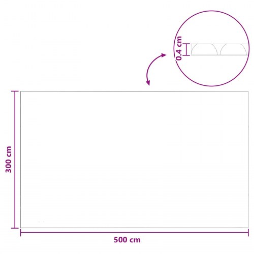Solar poolovertræk i PE - 500 × 300 cm, 200 µm, firkantet, sort