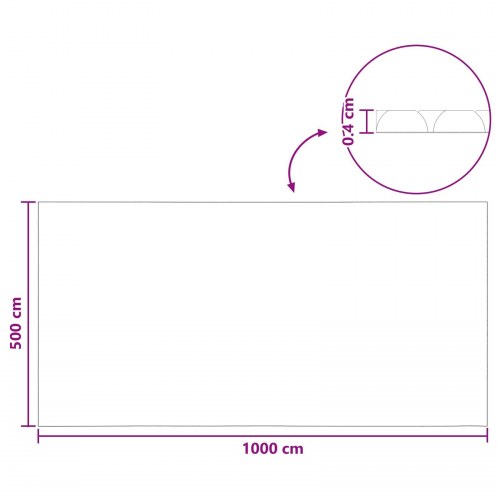 Sol pooldækken 1000 × 500 cm - firkantet PE, blå (110 μm)
