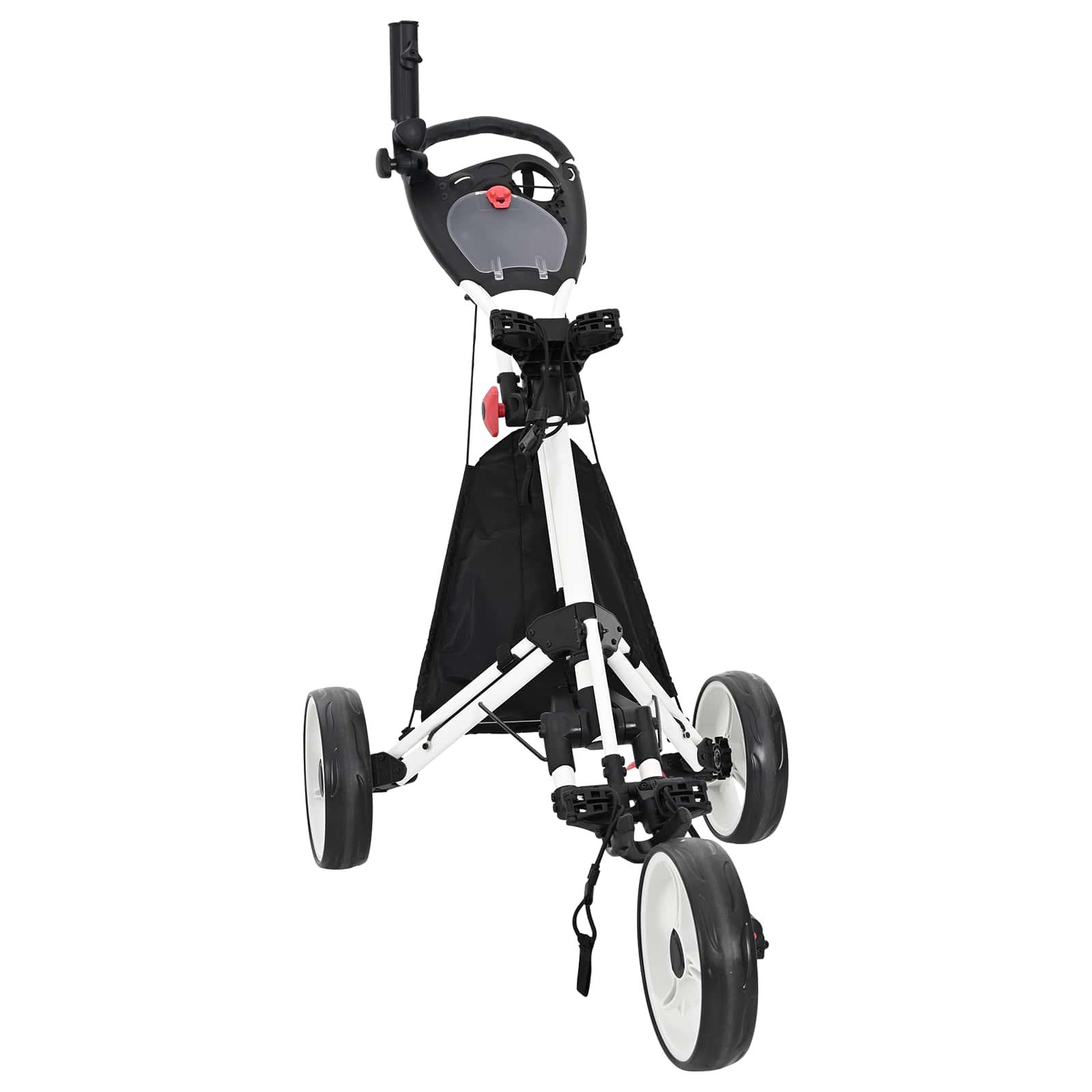 Golf Trolley Sort og Hvid 100 x 69 x 114 cm Aluminium