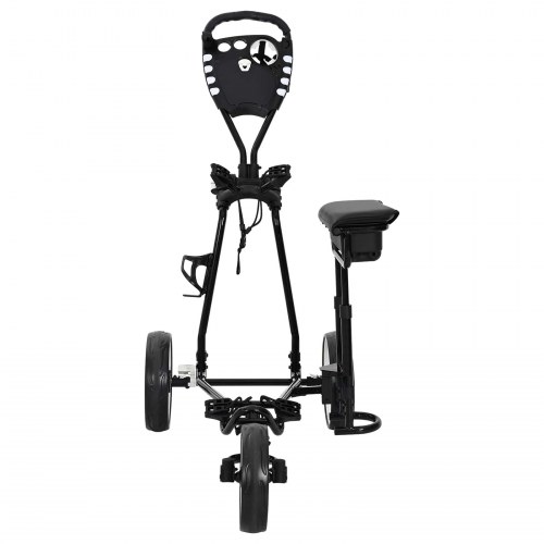 Golf Trolley med sæde Sort og Hvid 100 x 60 x 130 cm Jern