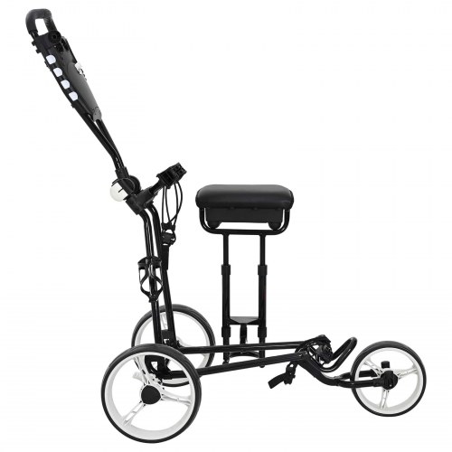 Golf Trolley med sæde Sort og Hvid 100 x 60 x 130 cm Jern