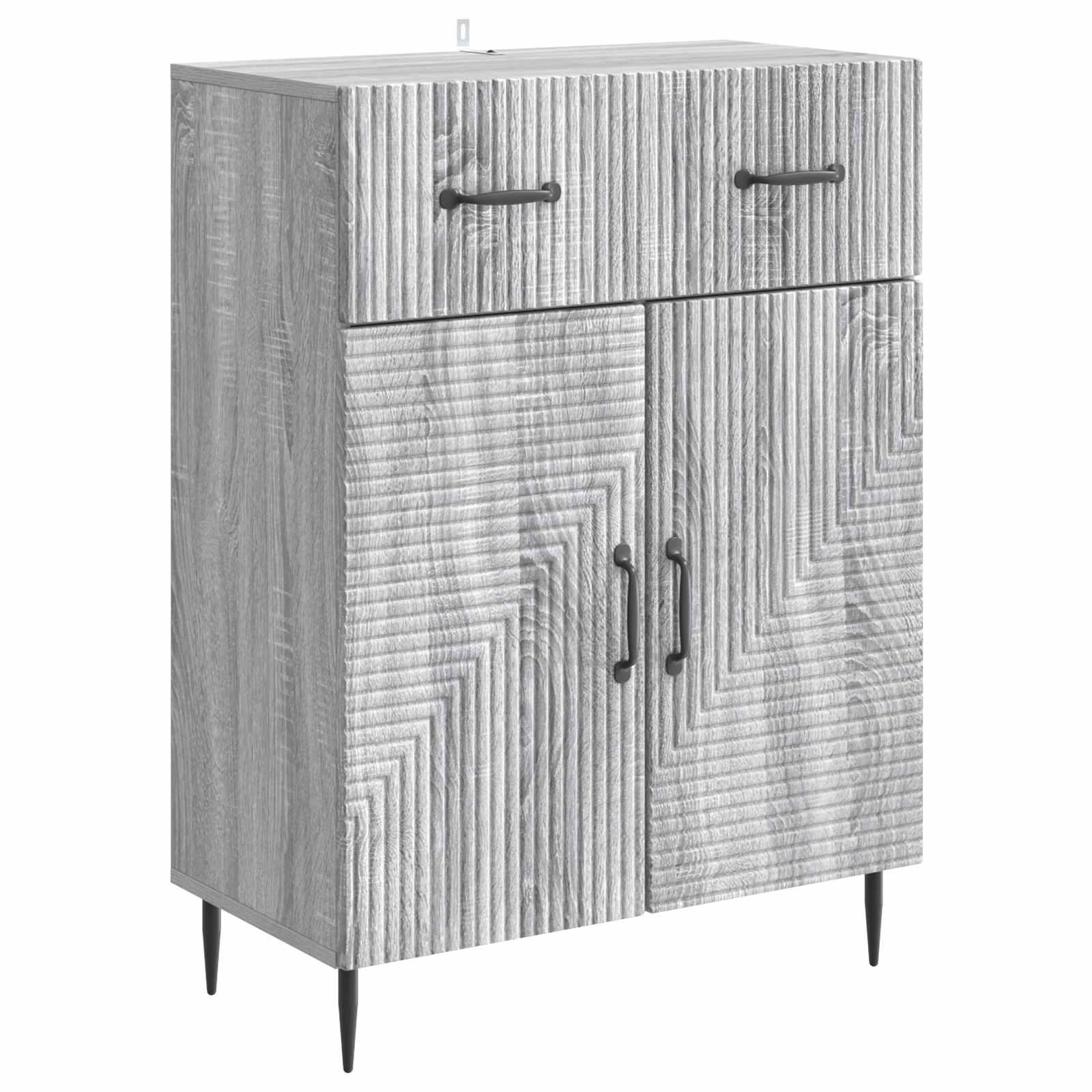 Sidebord GrÃ¥ sonoma-eg 66 x 34,5 x 89,5 cm Konstrueret trÃ¦