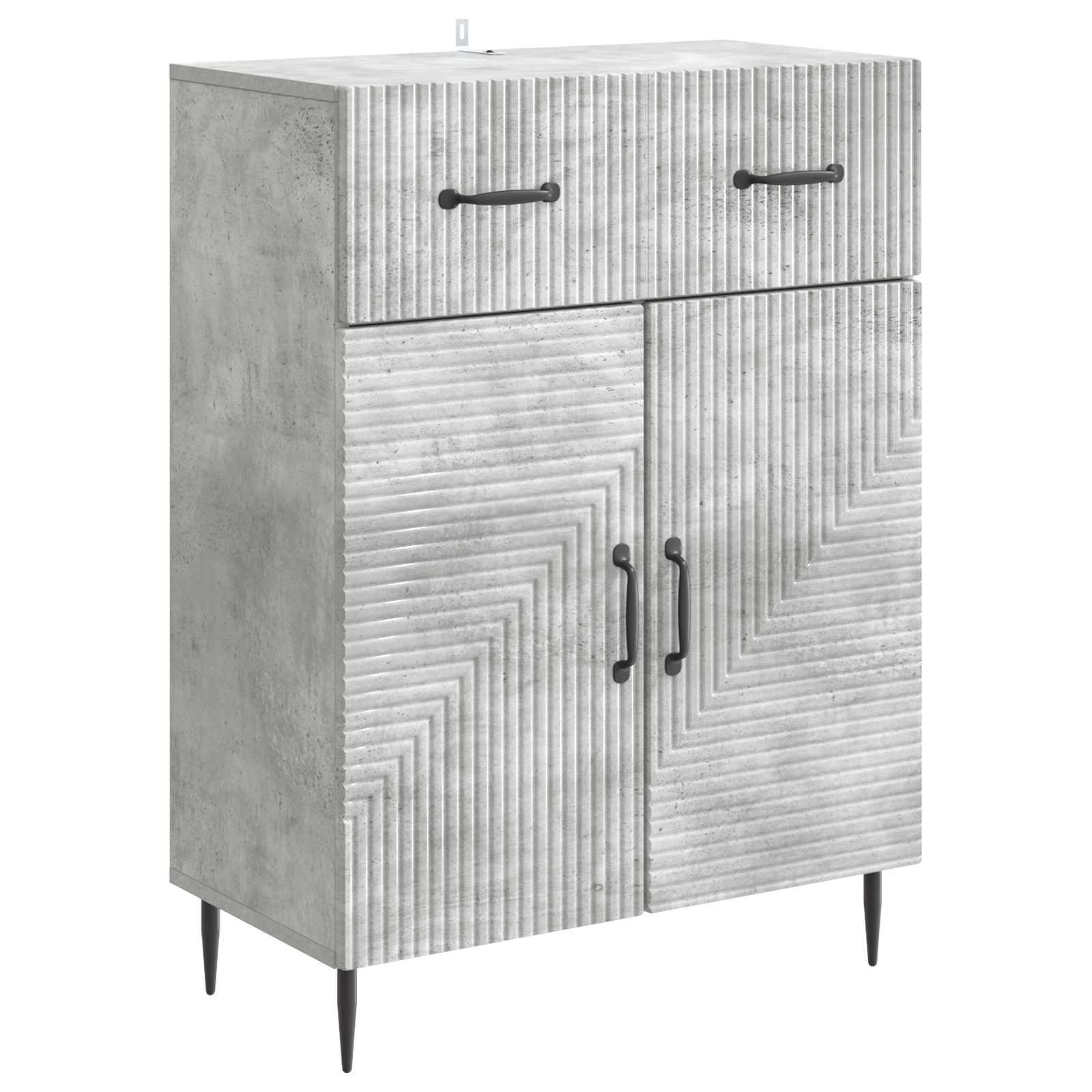 Sidebord Betongrå 66 x 34,5 x 89,5 cm Konstrueret træ