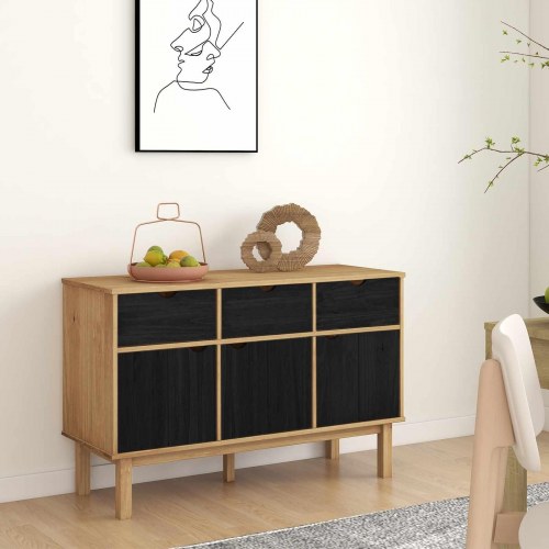 Sidebord OTTA Brun og sort 114 x 43 x 73,5 cm