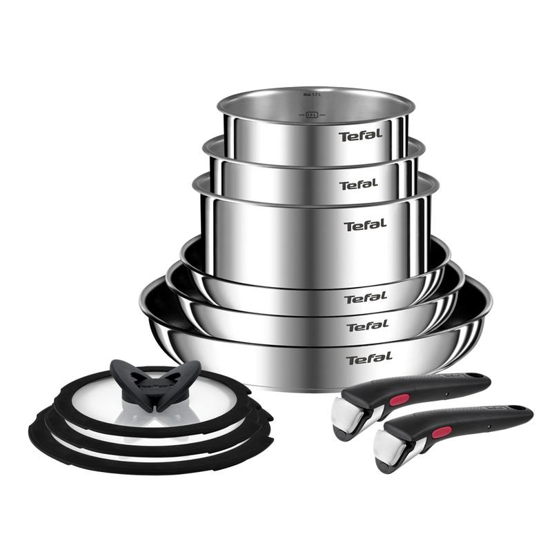 Puodų ir keptuvių rinkinys Tefal Ingenio Emotion, 11 dalių (L897SB74)