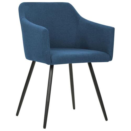 Spisebordsstole 6 stk. blå stof