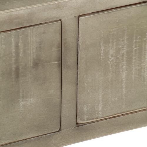 Konsolbord massivt mangotræ med messing 110 x 35 x 76 cm grå