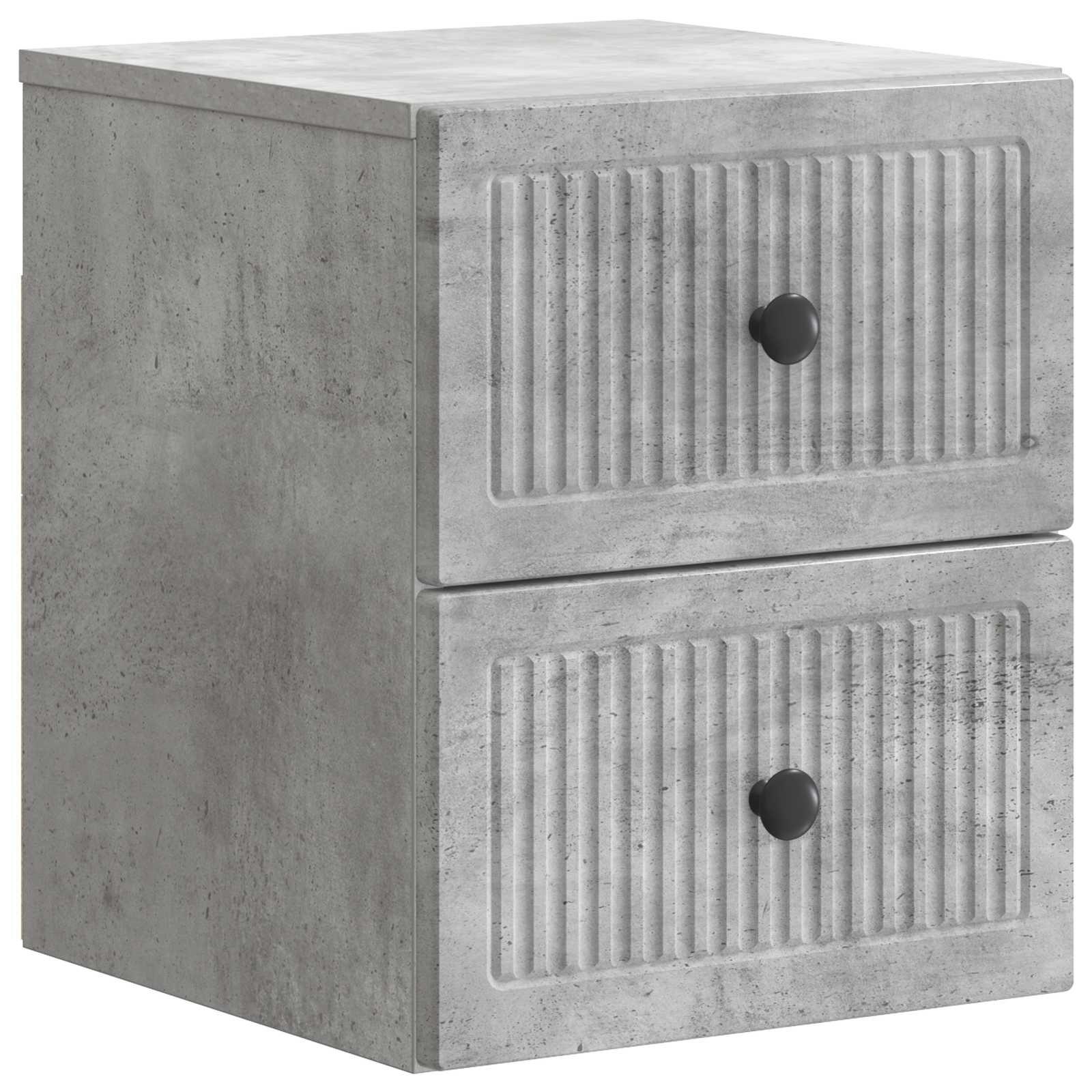 Væghængt Natbord Betongrå 33 x 34,5 x 40 cm Konstrueret træ