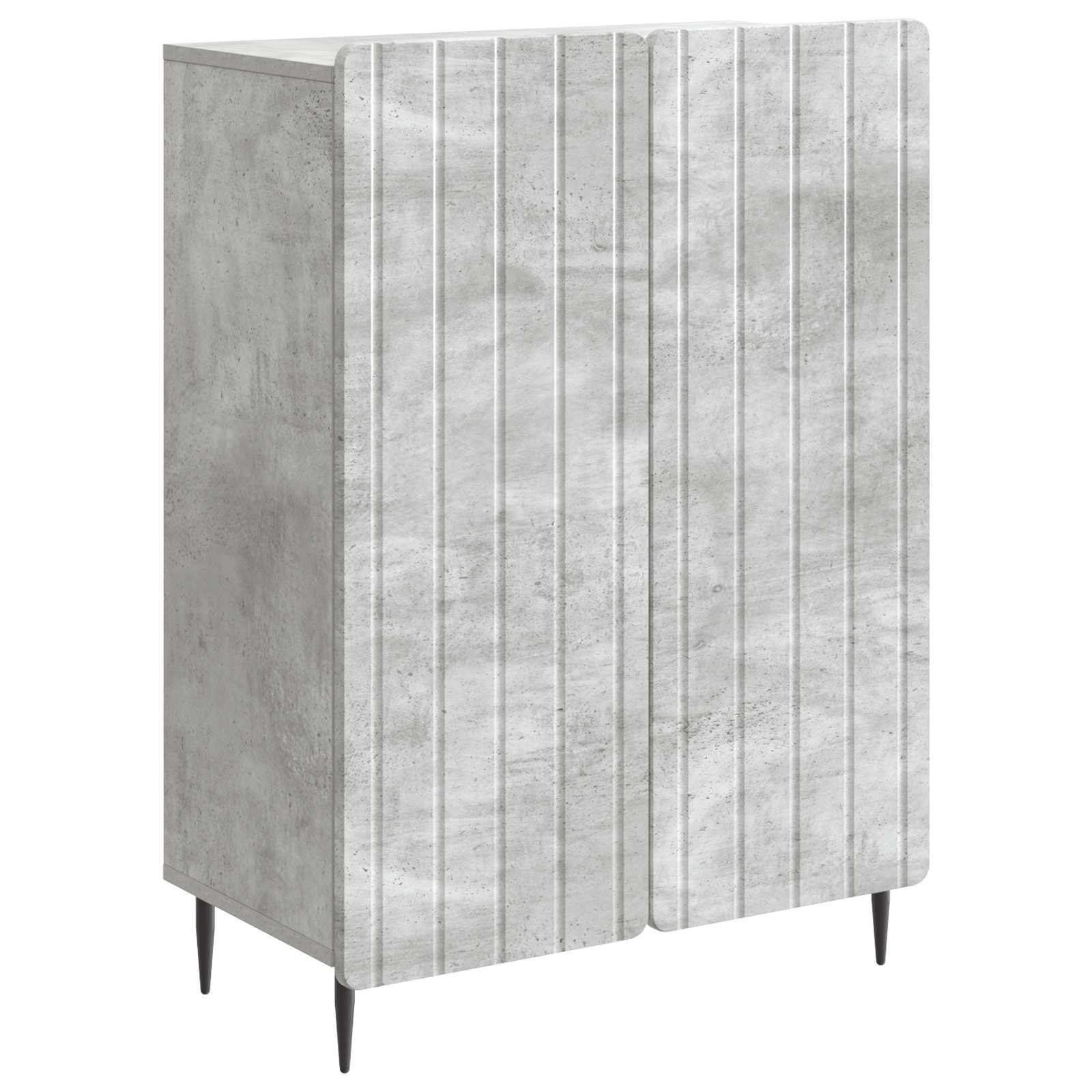 Sidebord Betongrå 66 x 34,5 x 92 cm Konstrueret træ