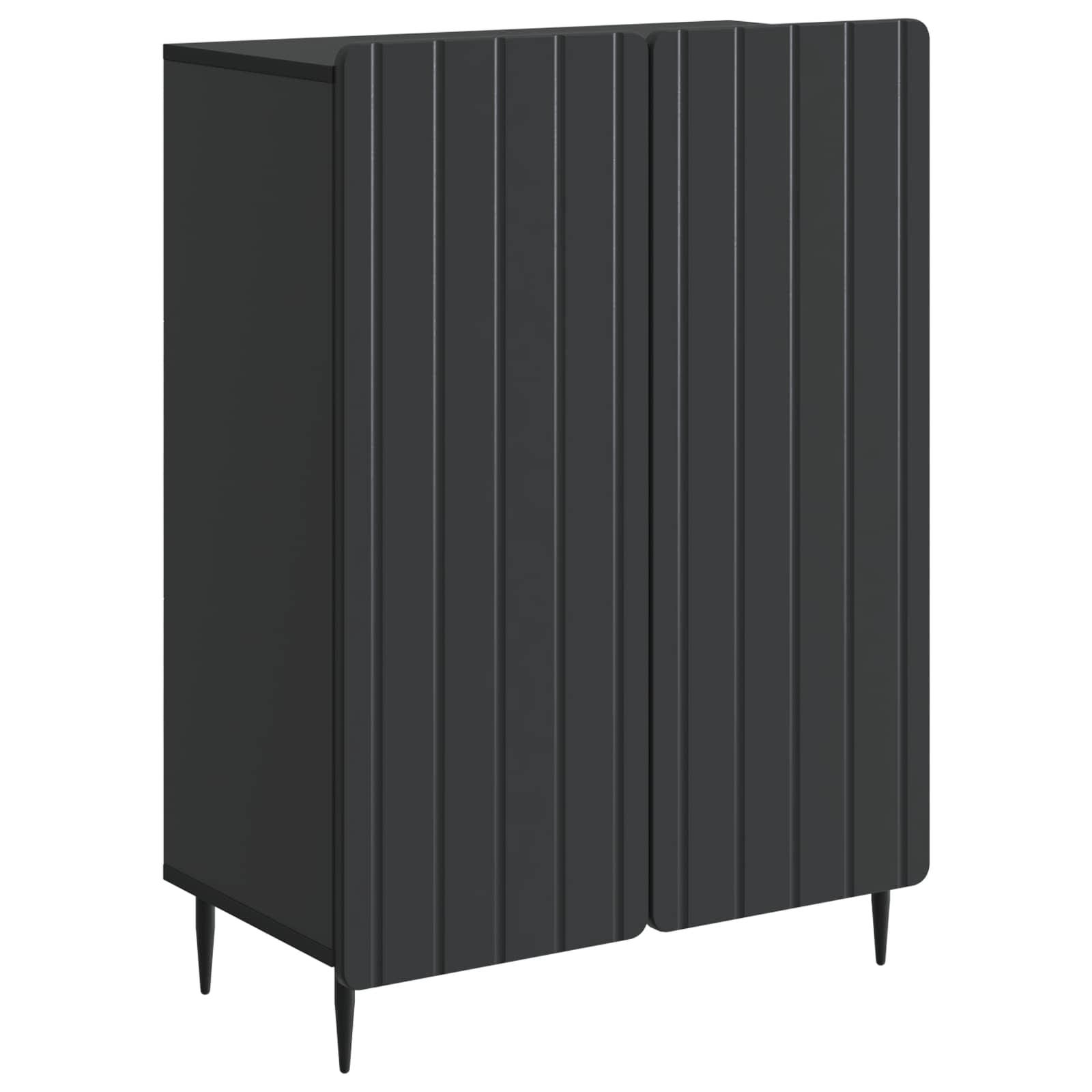 Sidebord Sort 66 x 34,5 x 92 cm Konstrueret træ
