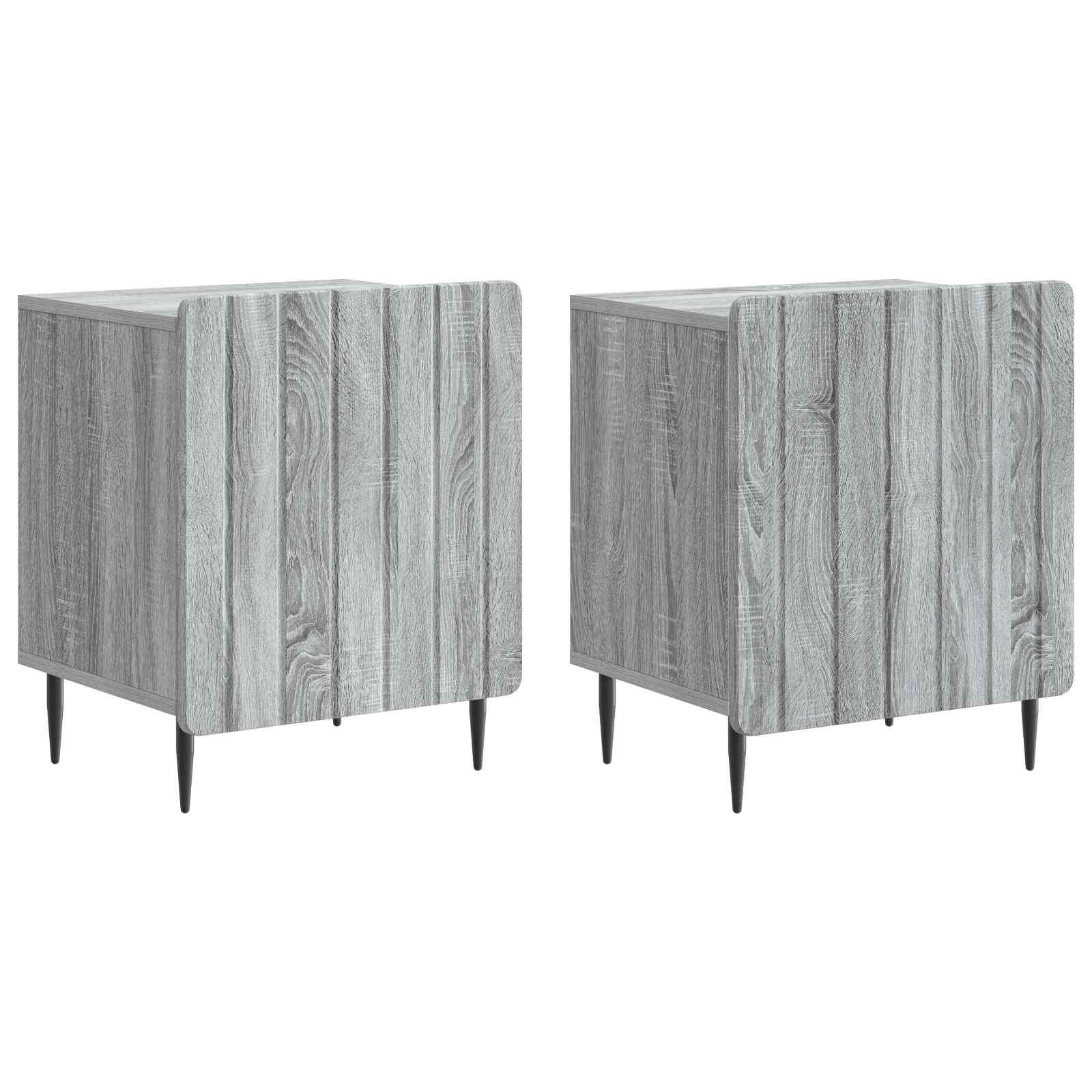 Natskab 2 stk Grå sonoma-eg 43 x 34,5 x 52 cm Konstrueret træ