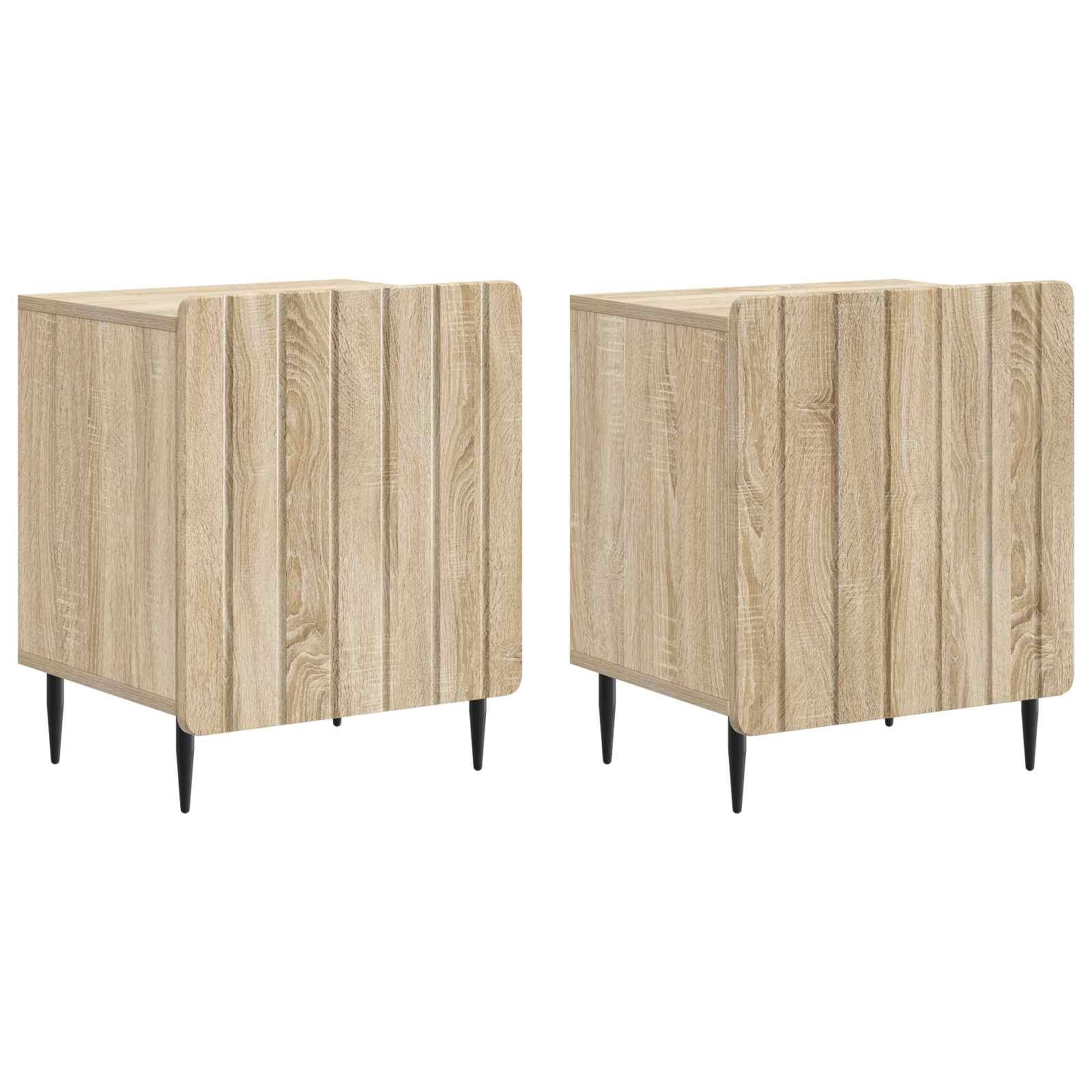 Natskab 2 stk Sonoma-eg 43 x 34,5 x 52 cm Konstrueret træ