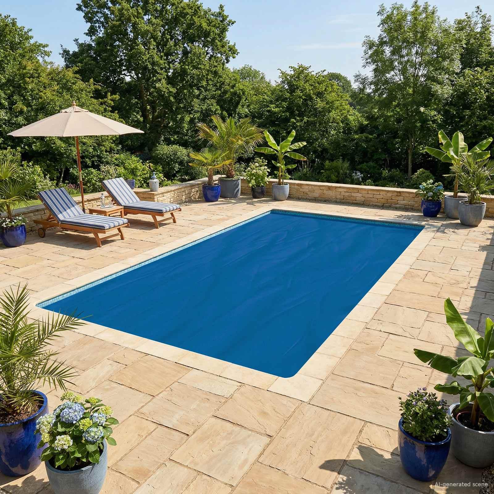 Pool Cover Heavy Quality Blå 1000 x 500 cm PE
