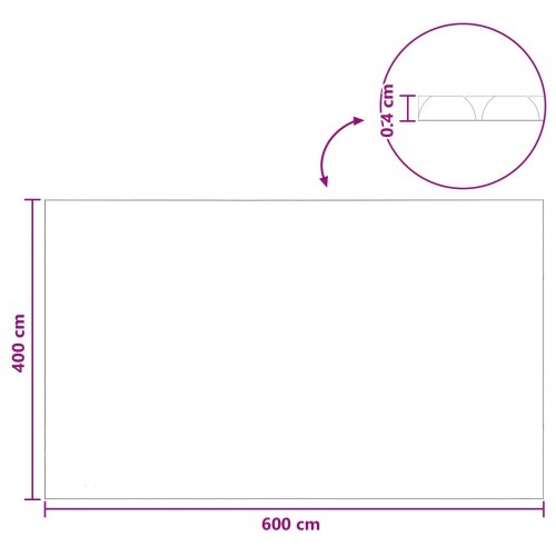 Solarpooldække 600 x 400 cm 0,2 mm - blå