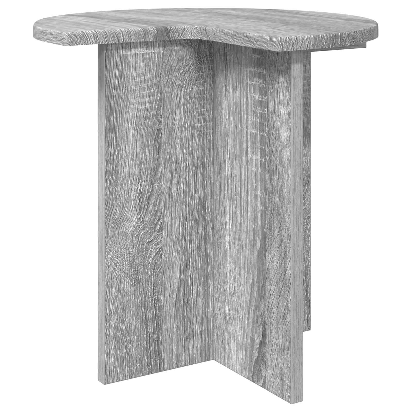 Sidebord Grå sonoma-eg Ø 39 x 38 cm Konstrueret træ