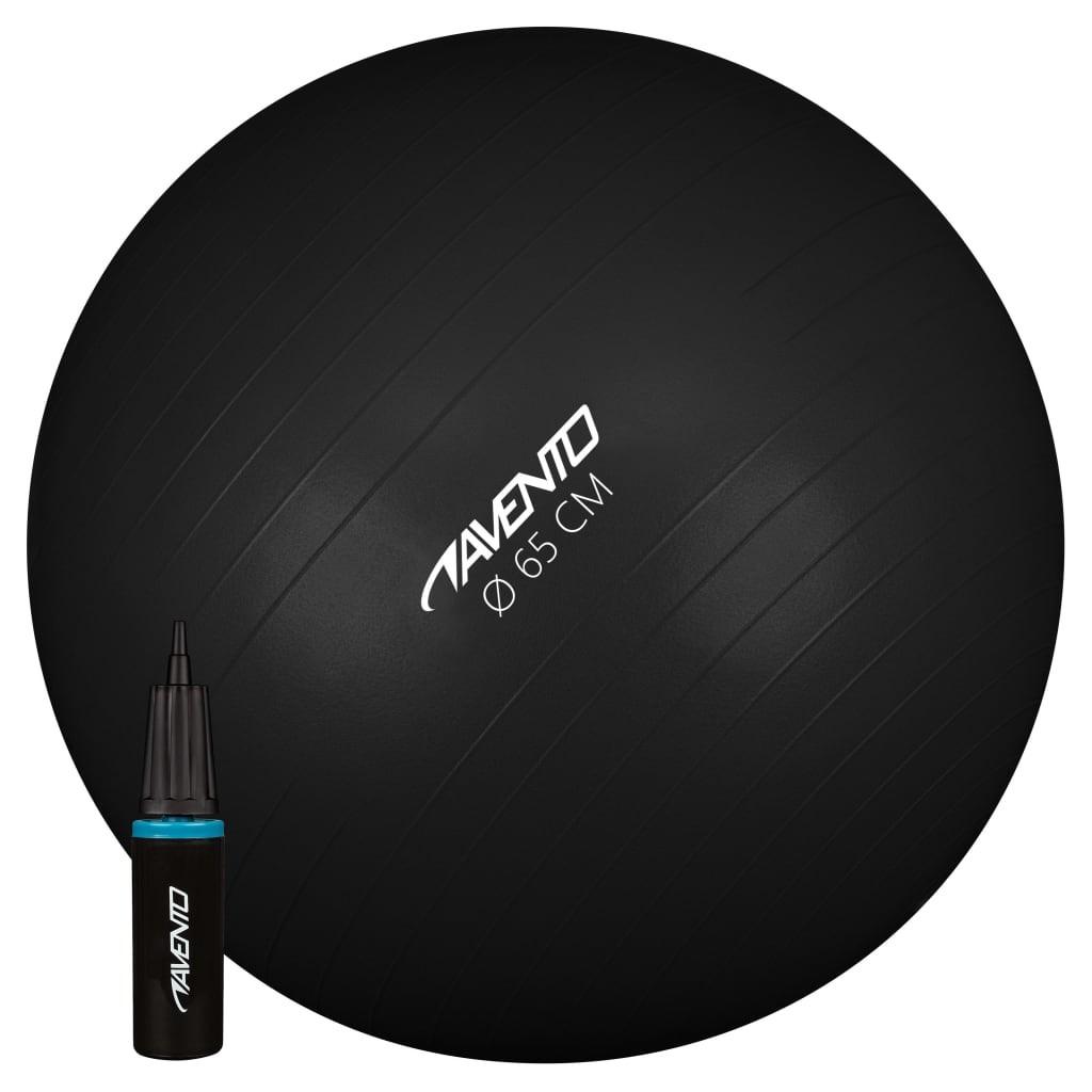træningsbold + pumpe diam. 65 cm sort