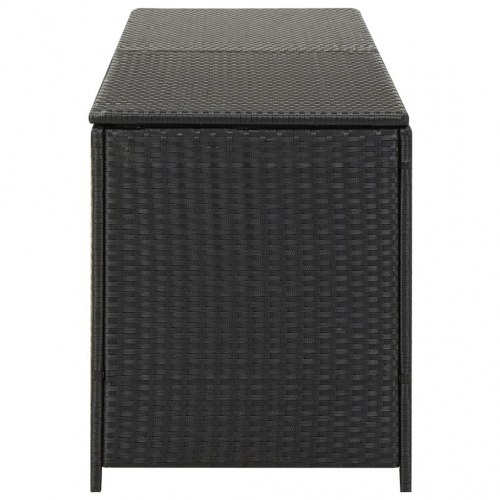 Opbevaringskasse til haven 200x50x60 polyrattan sort (OUTLET B)