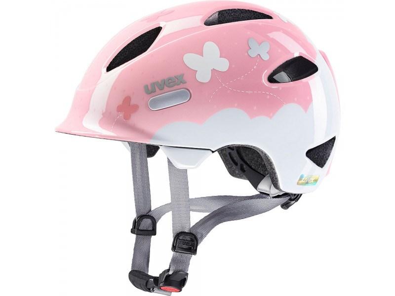 uvex oyo style cykelhjelm til børn - butterfly pink 50-54 cm billede