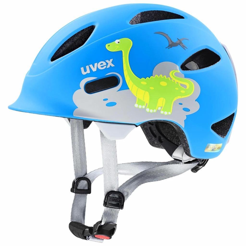 uvex Oyo Style børnecykelhjelm - dino, blå mat, 50-54 cm billede