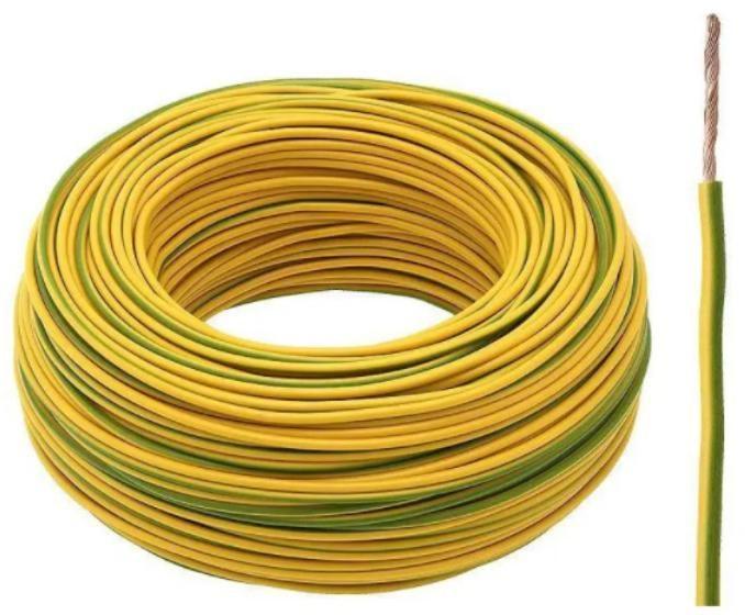 elektrokabel LgY installationsledning 1×16 mm² – gul/grøn, 100 m