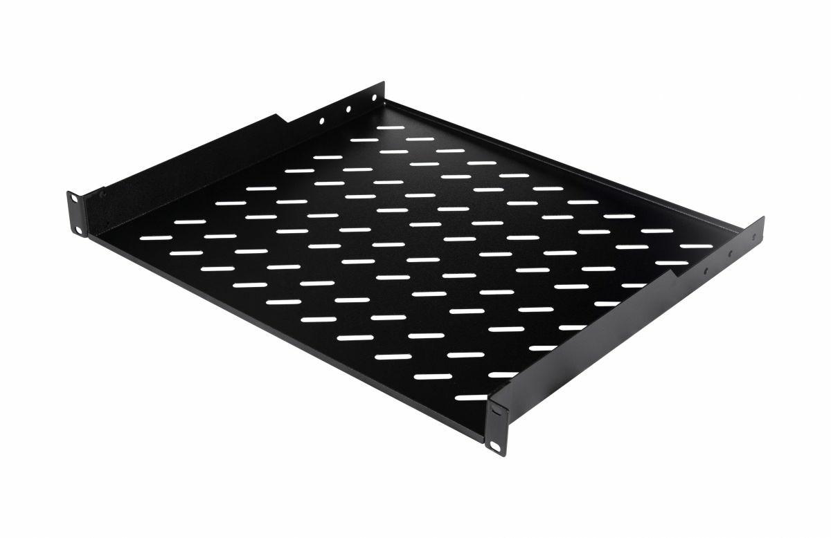 equip fast hylde til 19" rack, 1U - 600 mm, sort