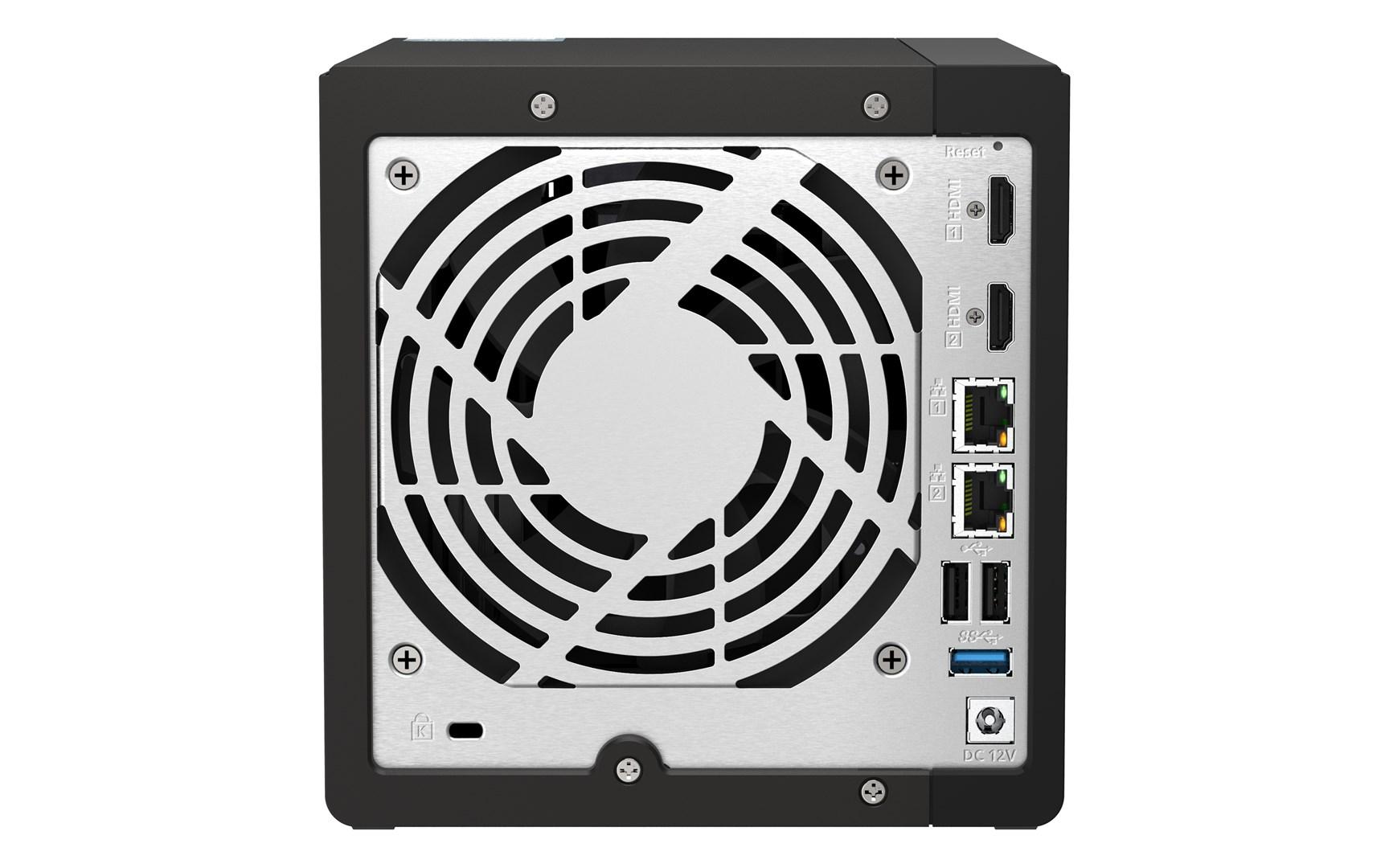 QNAP TS-453E NAS - 4-bay tower, Celeron J6412, 8 GB RAM, QTS, sort billede
