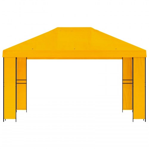 Pavillon 4 × 3 m Gul Polyester og Stål 190