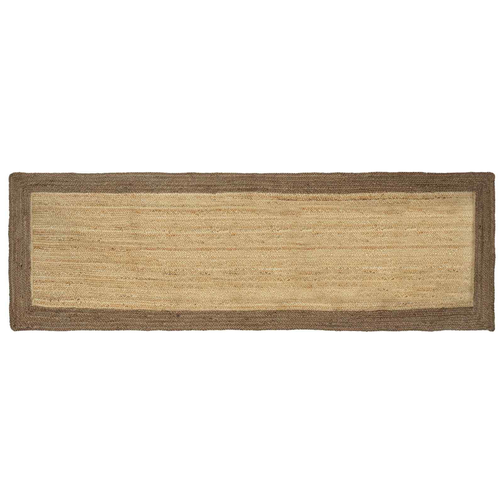 Områdetæpper Rektangulær Naturlig og grå 80 x 200 cm Jute