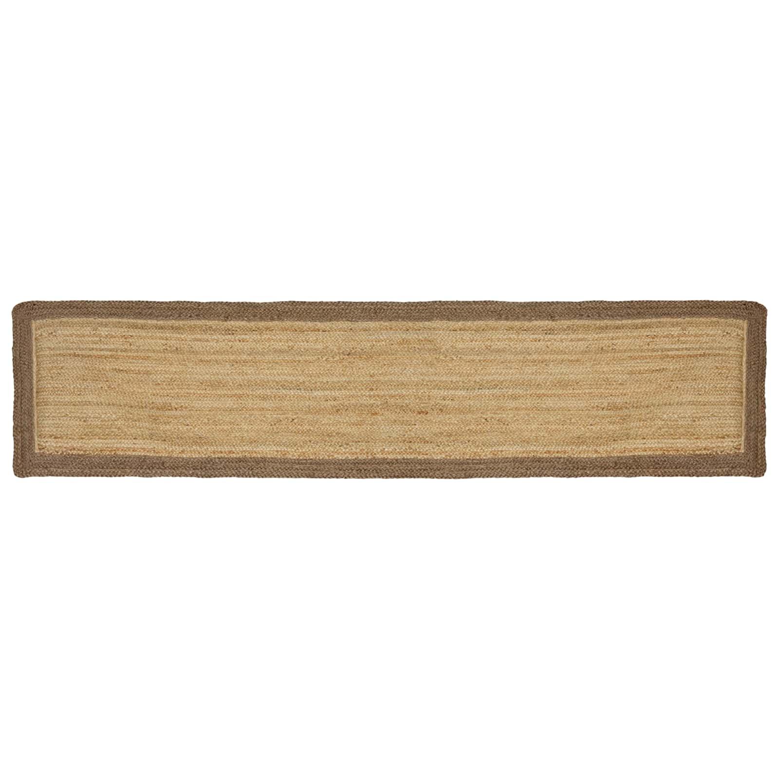 Områdetæpper Rektangulær Naturlig og grå 60 x 200 cm Jute