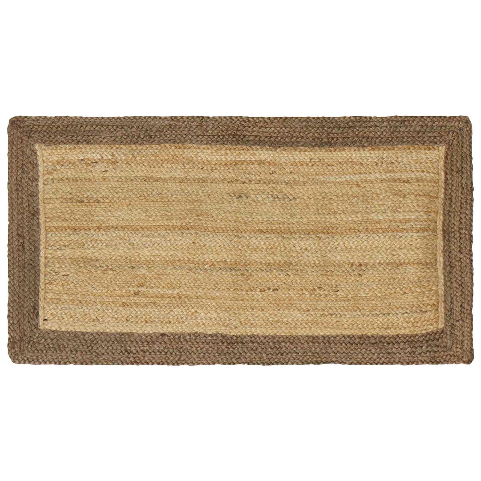 Områdetæpper Rektangulær Naturlig og grå 60 x 110 cm Jute