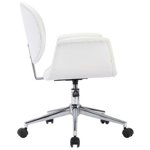 Drejelig spisebordsstol kunstlæder hvid