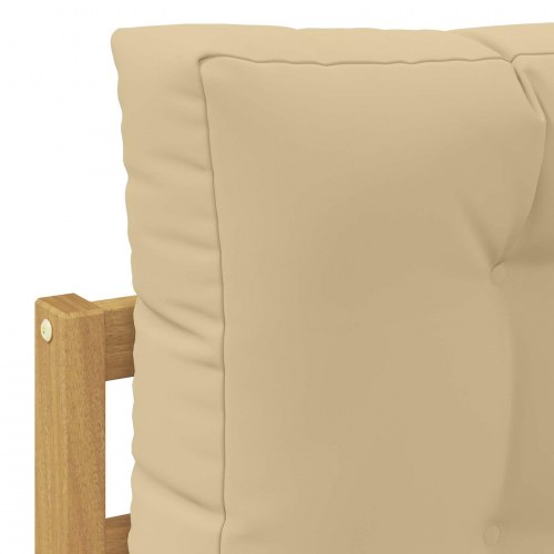 Udendørs Modulsofa Hvid 115 x 83 x 73 cm Massivt Akacietræ