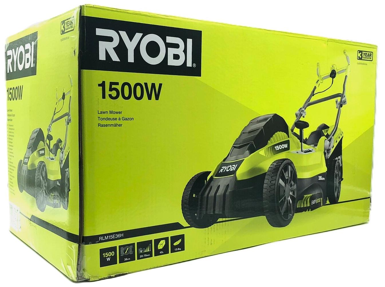 Ryobi RLM15E36H elektrisk græsslåmaskine 1.500 W, 36 cm